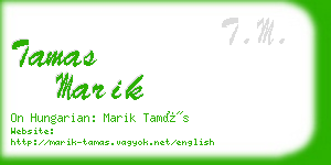 tamas marik business card